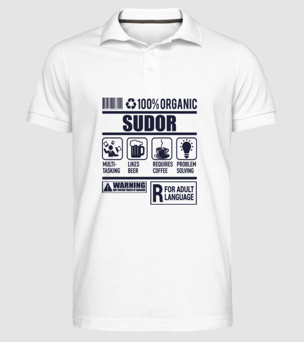 Organic_SUDOR model alb pe tricou