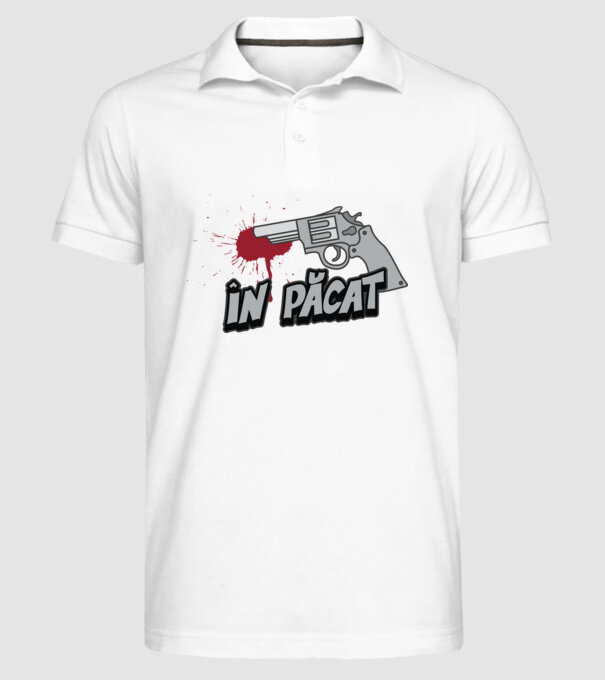 în păcat model alb pe tricou