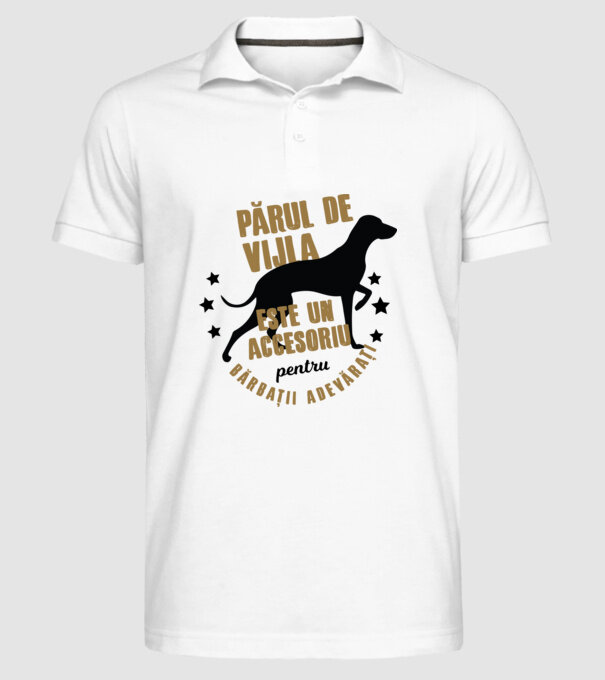 părul de vijla este un accesoriu pentru bărbații adevărați model alb pe tricou