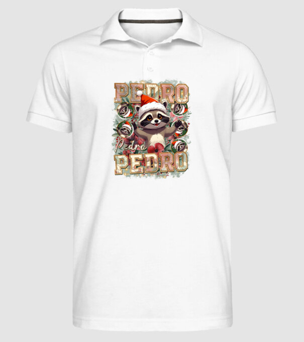 Pedro pedro flower xmas model alb pe tricou
