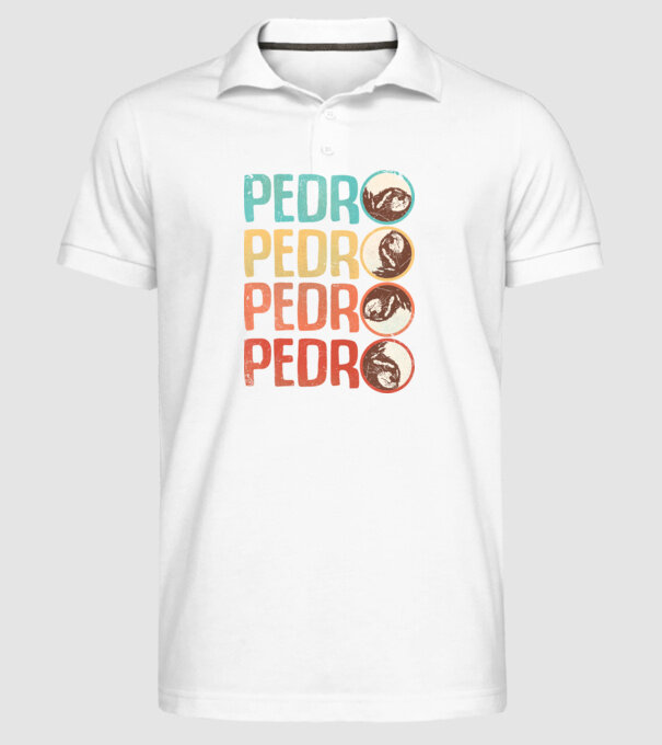 Pedro Pedro retro model alb pe tricou