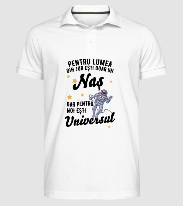 Pentru lumea din jur ești doar o naș, dar pentru noi ești întreaga lume 02 (2) model alb pe tricou