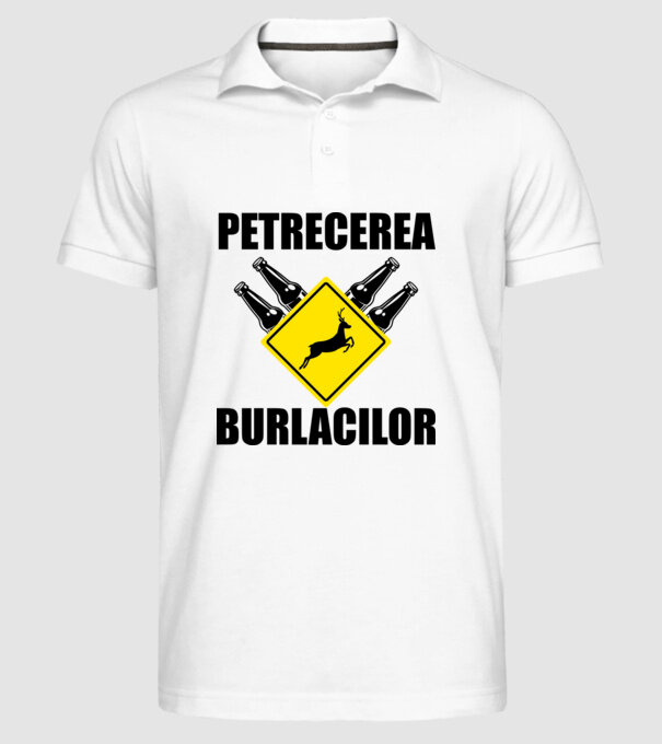 petrecerea burlacilor model alb pe tricou