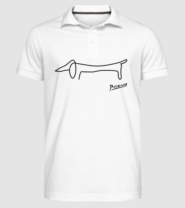 Picasso model alb pe tricou