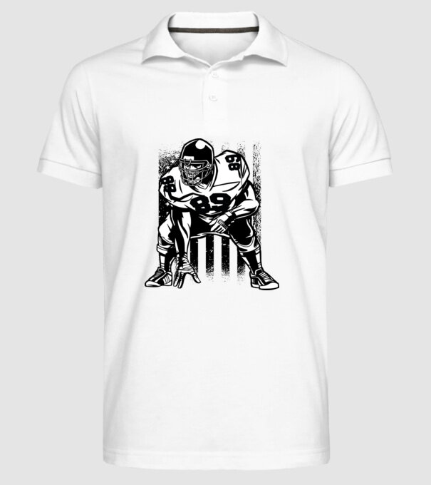 PLAYER model alb pe tricou