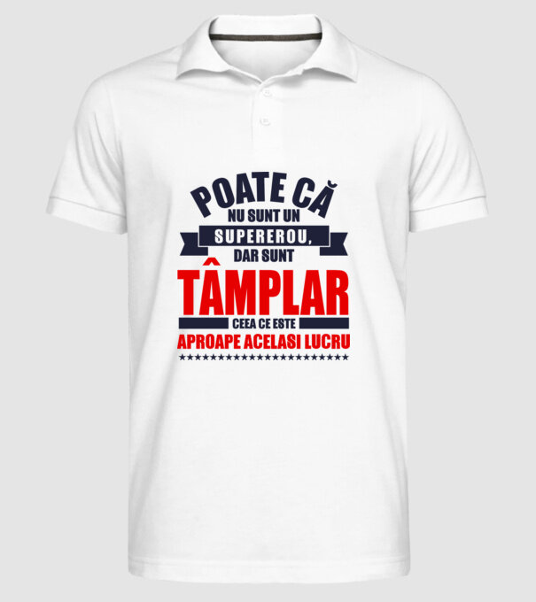 Poate că nu sunt un supererou, dar sunt tâmplar, ceea ce este aproape același lucru model alb pe tricou