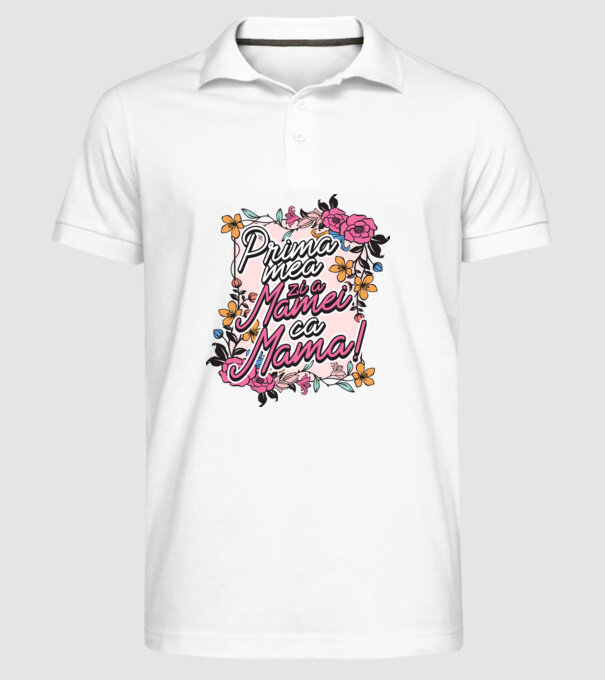 Prima mea zi a mamei ca mamă model alb pe tricou