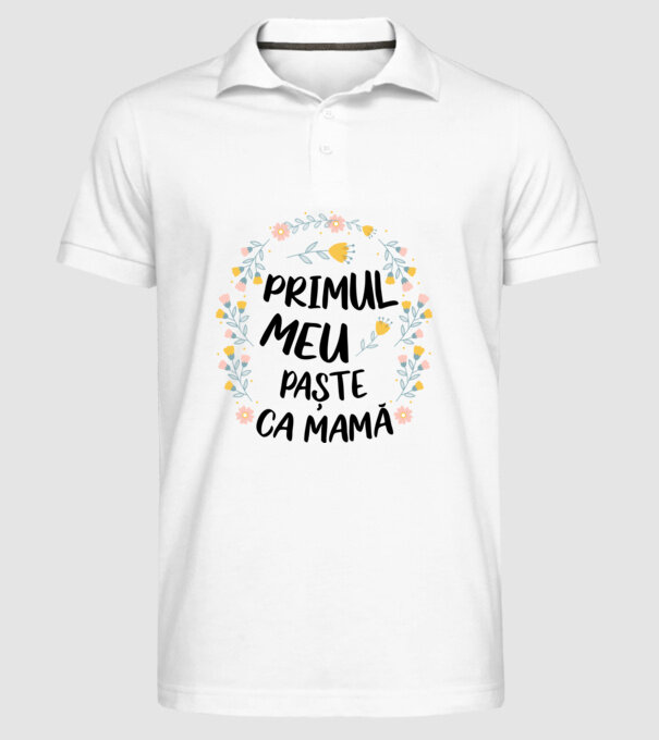 Primul meu Paște ca mamă model alb pe tricou