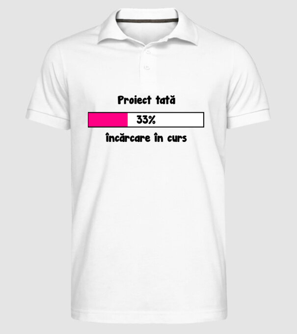 Proiect tată - încărcare în curs model alb pe tricou