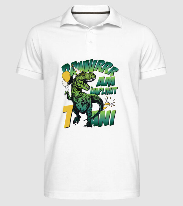 Rawr Am împlinit 1 an model alb pe tricou