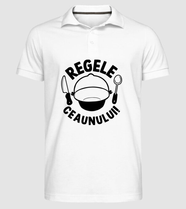 Regele - ceaunului! model alb pe tricou