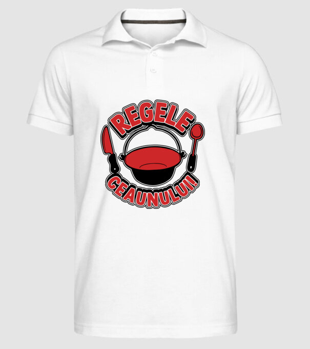 Regele - ceaunului! model alb pe tricou