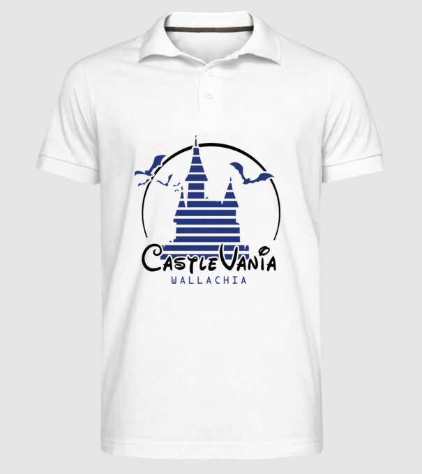 România CastleVania model alb pe tricou