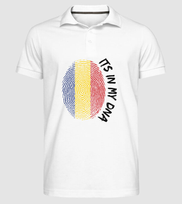 România fingerprint model alb pe tricou