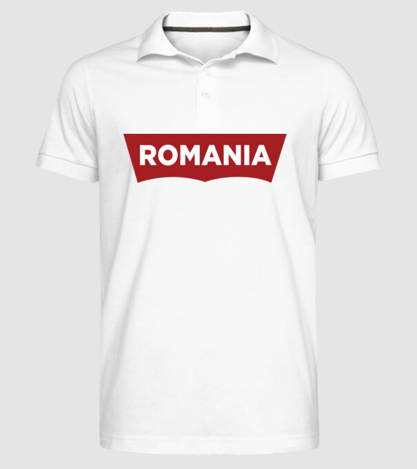 România levis model alb pe tricou