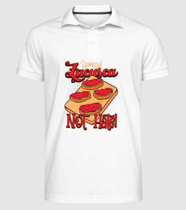 România Zacusca model alb pe tricou