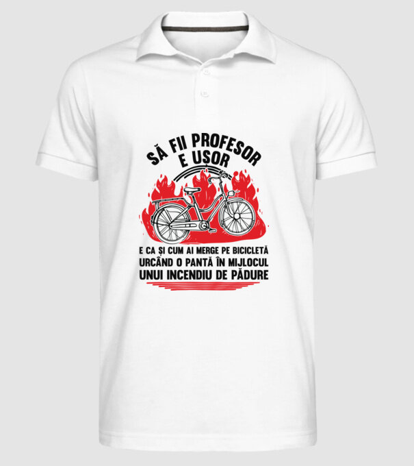 Să fii profesor e ușor model alb pe tricou