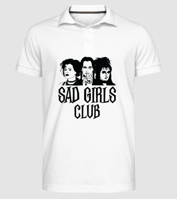 Sad Girls Club model alb pe tricou