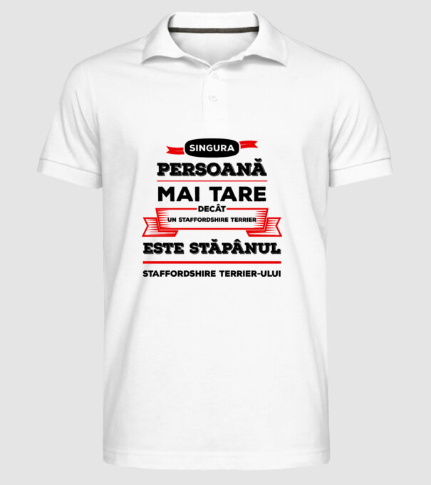 singura persoană mai tare decât un Pinscher la este stăpânul Pinscherului model alb pe tricou