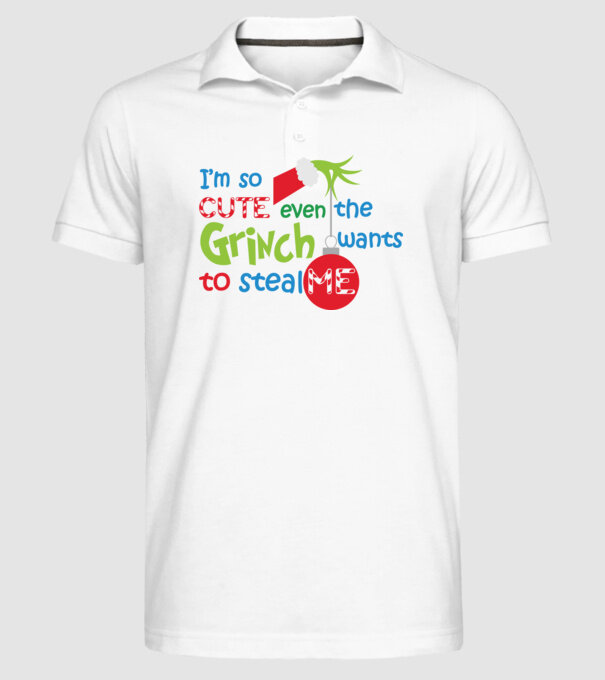 So cute Grinch model alb pe tricou