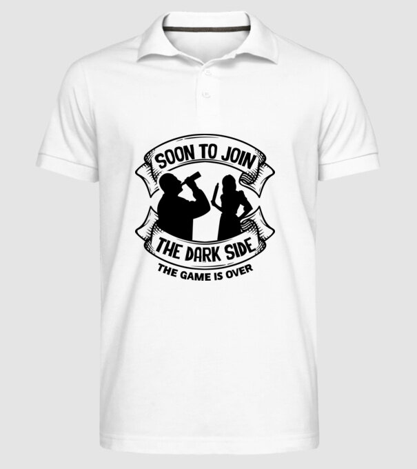 Soon join the dark side model alb pe tricou
