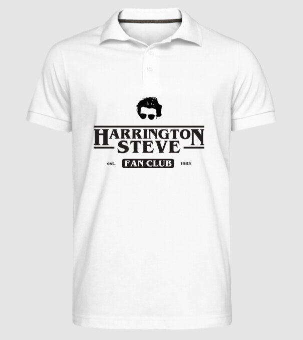 steve harrington fan club model alb pe tricou