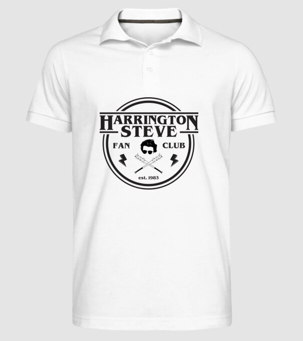 steve harrington fan club est 1983 model alb pe tricou
