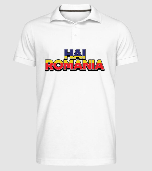 Subtitlu Hai Romania model alb pe tricou