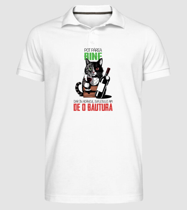 sunt bun pentru o băutură Alb model alb pe tricou