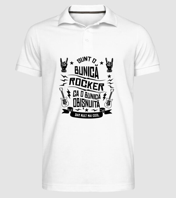 Sunt o bunică rocker, ca o bunică obișnuită, dar mult mai cool model alb pe tricou