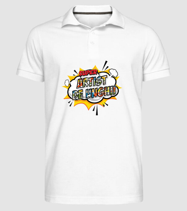 Super Artist de unghii model alb pe tricou