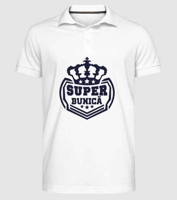 super bunică model alb pe tricou