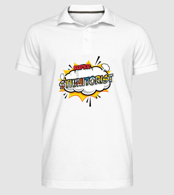 Super Stivuitorist model alb pe tricou