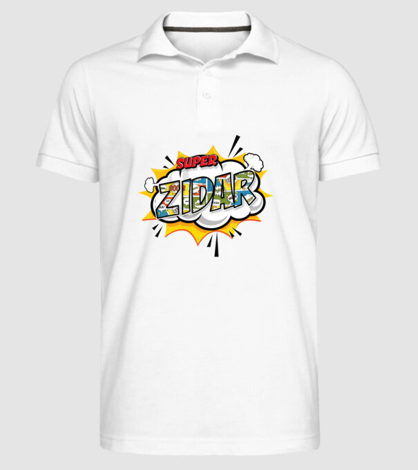 Super Zidar model alb pe tricou