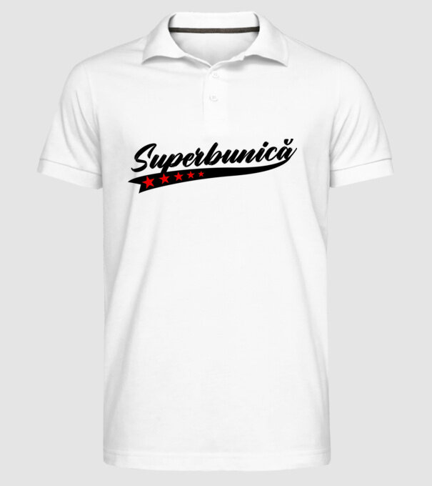 Superbunică model alb pe tricou