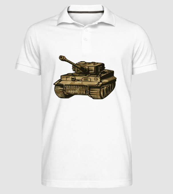 Tancuri model alb pe tricou