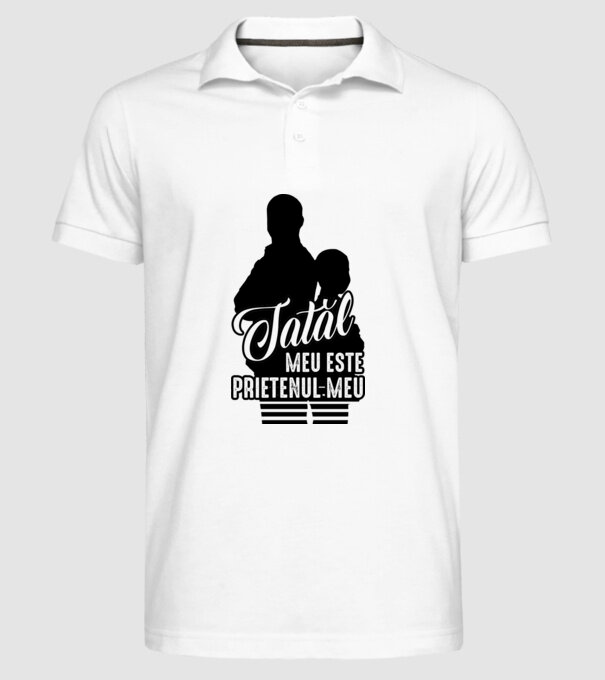 tatăl meu este prietenul meu model alb pe tricou