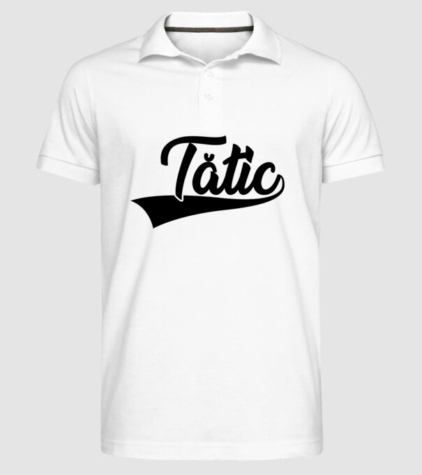 tătic model alb pe tricou