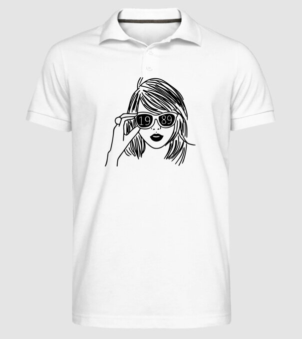 Taylor Swift 1989 model alb pe tricou