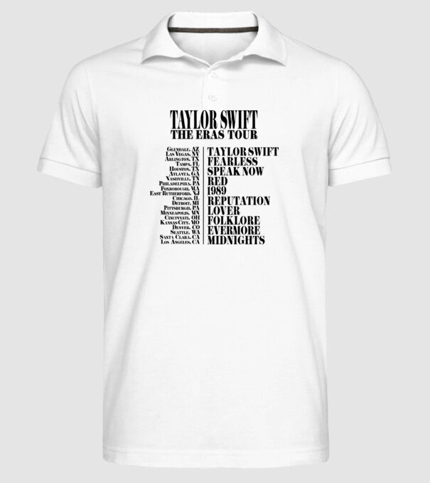 Taylor Swift Eras tour back model alb pe tricou