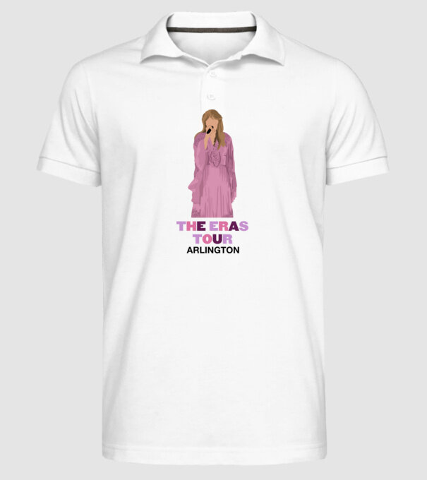 Taylor Swift The Eras Tour Arlington 3 model alb pe tricou
