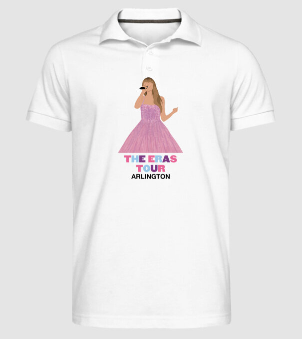 Taylor Swift The Eras Tour Arlington model alb pe tricou