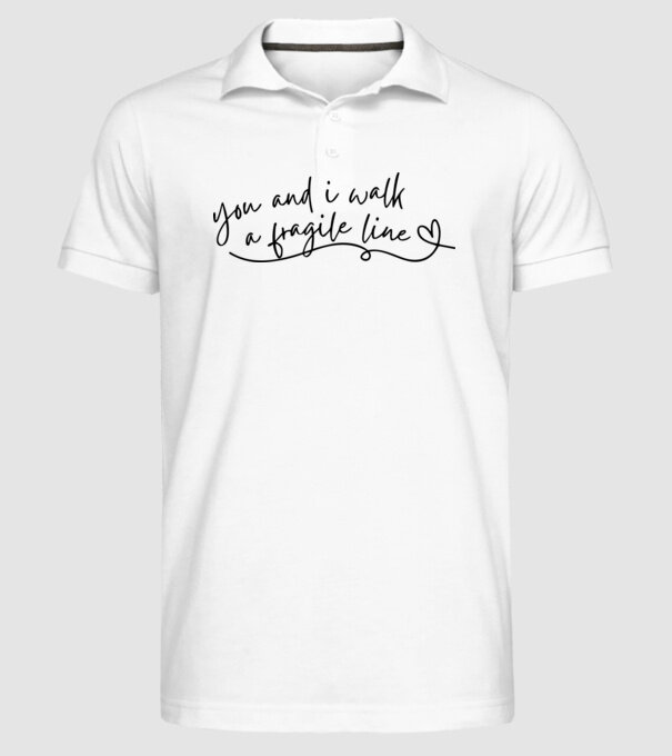 Taylor Swift you and i walk a fragile line model alb pe tricou