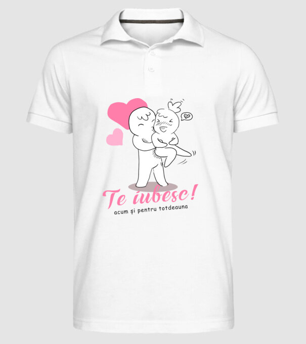te iubesc model alb pe tricou