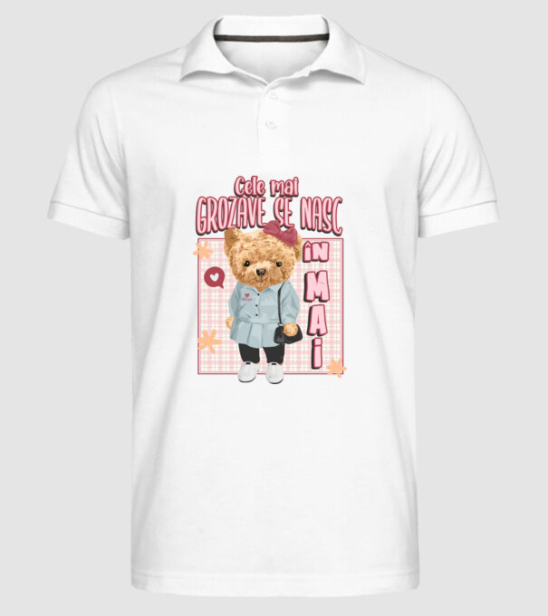 Teddy cele cool girl MAI model alb pe tricou