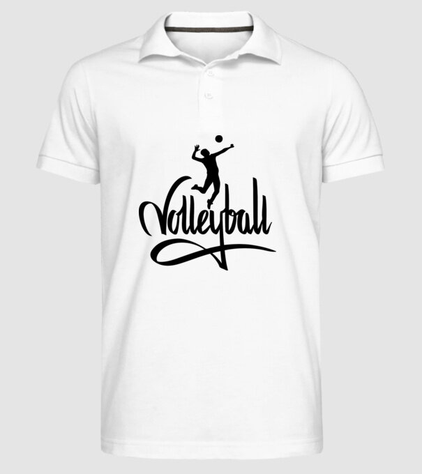 Text Volei pentru tricou model alb pe tricou
