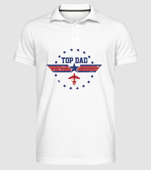 TopDad model alb pe tricou