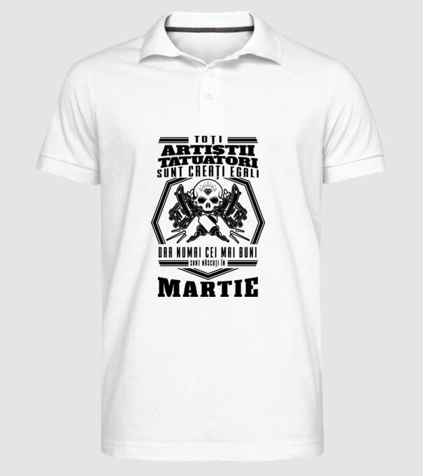 Toți artiștii tatuatori sunt creați egali martie model alb pe tricou