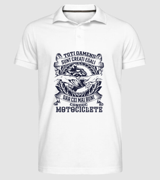 toți oamenii sunt creați egali, dar cei mai buni conduc motociclete model alb pe tricou