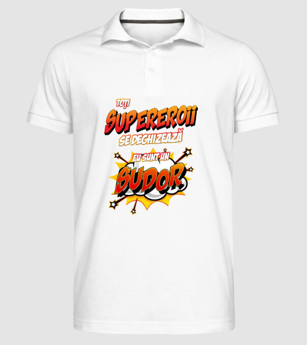 Toți supereroii se deghizează, eu sunt un sudor model alb pe tricou